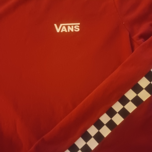 VANS Classic Red checkerboard long sleeve Shirt - Picture 4 of 4